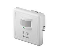 goobay 95171 Detector de movimiento infrarrojo/acústico para interiores - sensor de aplausos - montaje empotrado - campo de detección de 160° - alcance de 9m - LED adecuado, blanco