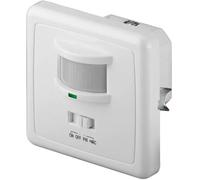 goobay 95171 Detector de movimiento infrarrojo/acústico para interiores - sensor de aplausos - montaje empotrado - campo de detección de 160° - alcance de 9m - LED adecuado, blanco