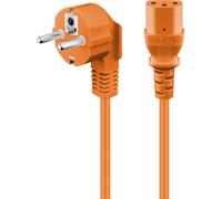 Goobay 95290 cable de transmisión naranja 5 m enchufe tipo f cee7/7
