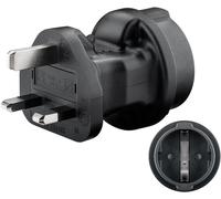 Goobay 95307 adaptador de enchufe eléctrico tipo f tipo g (ru) negro
