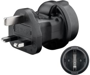 Goobay 95307 adaptador de enchufe eléctrico tipo f tipo g (ru) negro