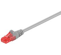 Goobay Wentronic 95662 - Cable de Red U/UTP (Cat. 6, 2 Conectores RJ45, sin apantallamiento), Color Gris
