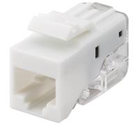 Goobay 95739 cat 5e keystone rj45 jack, utp, 100 mhz, blanco