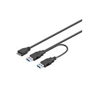 Goobay 95746 - Cable USB (0,3 m, USB A, Micro-USB B, 3.0 (3.1 Gen 1), Macho/Macho, Negro)