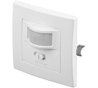 Goobay 96005 Detector de movimiento infrarrojo PIR para interiores - Montaje empotrado en la pared - Alcance 9m - Campo de visión 160° - LED adecuado