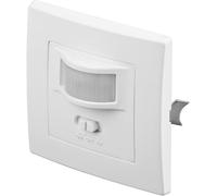 Goobay 96005 Detector de movimiento infrarrojo PIR para interiores - Montaje empotrado en la pared - Alcance 9m - Campo de visión 160° - LED adecuado