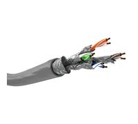 Goobay 96095 Cable de red CAT 6 A cable de instalación 305m CAT 6A cable de conexión S/FTP cable Ethernet sin halógenos sin enchufe Cable LAN gris 350 metros