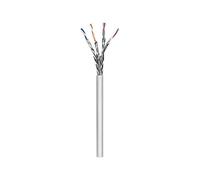 Goobay 96095 Cable de red CAT 6 A cable de instalación 305m CAT 6A cable de conexión S/FTP cable Ethernet sin halógenos sin enchufe Cable LAN gris 350 metros
