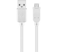 Goobay Cable USB 2.0 a MicroUSB B Macho/Macho 5m Blanco