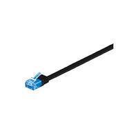 Goobay 96323 CAT 6A U/UTP Cable de enlace plano, negro, 2 m de longitud