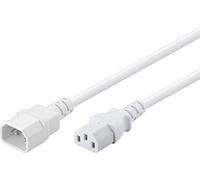 Goobay 97582 - Cable (1 m, Male connector / Female connector, C14 acoplador, C13 acoplador, 250 V, Blanco)