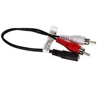 Goobay Cable de Audio 2xRCA a Jack 3.5mm Macho/Hembra 25cm Negro