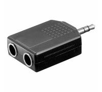 Goobay Adaptador Audio Estéreo 2x Jack 6.35mm a Jack 2.5mm Macho/Hembra Negro