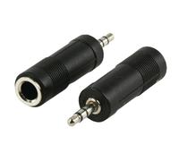 Goobay Adaptador Audio Estéreo Jack 3.5mm a 6.35mm Macho/Hembra Negro