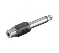 Goobay Adaptador Audio Mono RCA a Jack 6.35mm Negro
