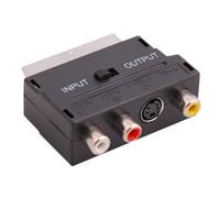 Goobay Adaptador Conmutable Scart a AV Negro