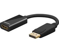 Goobay adaptador displayport - displayport a hdmi 8k/60hz - dorado, pa