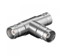 Goobay Adaptador en T 1 BNC Hembra a 2 BNC Hembra Gris
