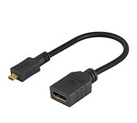 goobay Adaptador Micro HDMI a HDMI 2.0 para Go Pro, Raspberry Pi, Surface (0,15 m)