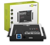 goobay Adaptador SATA para Discos Duros USB 3.0 e IDE/USB, HDD y SSD, Incluye Cable USB A a B y Molex y Fuente de alimentación de 12 V 2 A/Disco Duro Externo / 72013