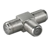 Goobay Adaptador Tipo T F Hembra a 2x F Hembra Gris