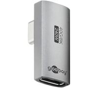 goobay Adaptador USB-C 240W 40 Gbit extensión 90° Vertical Corta USB4 (Macho a Hembra) / Adaptador USB 4.0 8K@60 Hz, Compatible con Versiones anteriores USB 3.1, USB 2.0, 74443