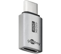 goobay Adaptador USB C 240W 40 Gbit extensión Recta USB4 (Macho a Hembra) / Adaptador USB 4.0 8K@60 Hz, Compatible con Versiones anteriores USB 3.1, 74447