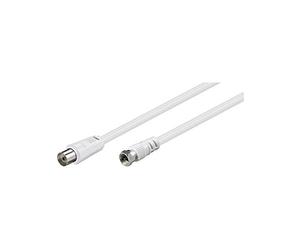 Goobay AKFC 150 1.5m - Cable coaxial (F, Coaxial, 1,5 m, Blanco)