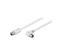 Goobay AKWG 150 1.5m - Cable coaxial (coaxial, Coaxial, 1,5 m, Macho/Hembra, Blanco)