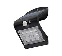 Goobay Aplique Solar LED con Detector de Movimiento, 1.5 watts, Negro
