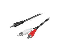 Goobay Audio Video Cable (Enchufe estéreo de 3.5 mm a 2 Clavijas RCA) 5 m