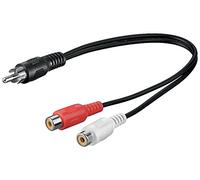 Goobay AVK 105-020 0.2m cable de audio 0,2 m RCA 2 x RCA Negro - Cables de audio (RCA, 2 x RCA, 0,2 m, Negro)