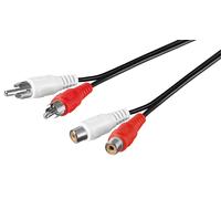 Goobay AVK 125-1000 10.0m cable de audio 10 m 2 x RCA Negro - Cables de audio (2 x RCA, 2 x RCA, 10 m, Negro)