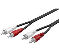 Goobay avk 128-250 2.5m cable de audio 2,5 m 2 x rca negro - cables de