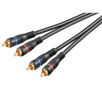 Goobay avk 132-020 0.2m cable de audio 0,2 m 2 x rca negro