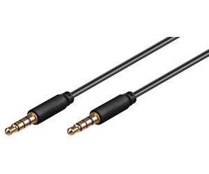 Goobay avk 182-0300 mini cable de audio 3 m 3,5mm negro