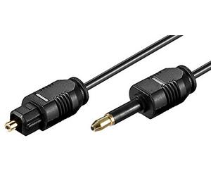 Goobay AVK 224-200 2.0m - Cable de fibra óptica (2 m, Toslink, 3,5 mm, conector macho), color negro