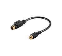 Goobay AVK 261-020 0.20m 0,2 m S-Video (4-pin) RCA Negro - Adaptadores de cable de vídeo (0,2 m, S-Video (4-pin), RCA, Negro, Macho/Hembra)