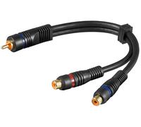 Goobay avk 309-020 0.2m cable de audio 0,2 m rca 2 x rca negro