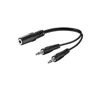 Goobay AVK 325-020 0.2m cable de audio 0,2 m 3.5mm Negro - Cables de audio (3.5mm, 0,2 m, Negro)