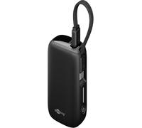 goobay Batería Externa de 5000 mAh con Cable USB-C Integrado de 13 cm, Cargador rápido 20V Quick Charge/Power Delivery - Compacto e Ideal para Viajes, para Samsung,Xiaomi, Apple iPhone o iPad, 76250