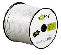 Goobay Bobina de Cable para Altavoz 2x2.5 m 100m Blanco