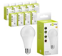 goobay - Bombilla LED E27 15 W/LED casquillos E27 / Bombilla blanca cálida/Bombilla bajo consumo/Bombilla LED esmerilada/Bombilla LED/Sustitución de bombilla / 74112 / paquete de 10