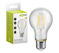 goobay - Bombilla LED filamento 4W / forma vela/bombilla luz blanca cálida 2700K / bombilla LED para lámparas/bombilla bajo calor/no regulable / 4kWh/1000h transparente / 65395