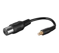 Goobay Cable Adaptador Coaxial Antena a MCX Hembra/Hembra 10cm Negro