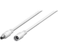 goobay Cable alargador CC 1,5m - 5,5x2,1mm, Conector y Enchufe, Blanco, para 5-24V y hasta 5A, Ideal para LED, routers, cámaras, 76674