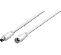 goobay Cable alargador CC 3m - 5,5x2,5mm, Conector y Enchufe, Blanco, para 5-24V y hasta 5A, Ideal para LED, routers, cámaras, 76679