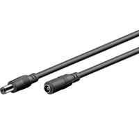 goobay Cable alargador CC 5m - 5,5x2,1mm, Conector y Enchufe, Negro, para 5-24V y hasta 5A, Ideal para LED, routers, cámaras, 76671