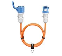 goobay Cable alargador CEE para Caravana, 5m, Enchufe CEE a Toma CEE, Toma CEE con Tapa de Cierre, IP44, Cable de Camping, autocarava y Caravana, 76228