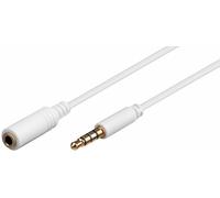 Goobay cable alargador de audio y auriculares de 3,5 mm, 1 m blanco
